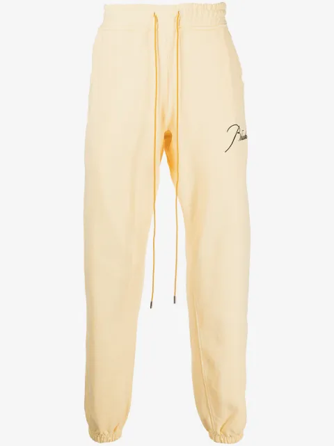 RHUDE logo-embroidered track trousers