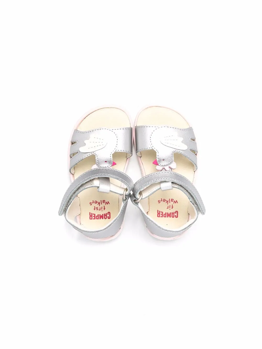  Camper Kids Sandalen Mit Huhn Motiv   Grau 