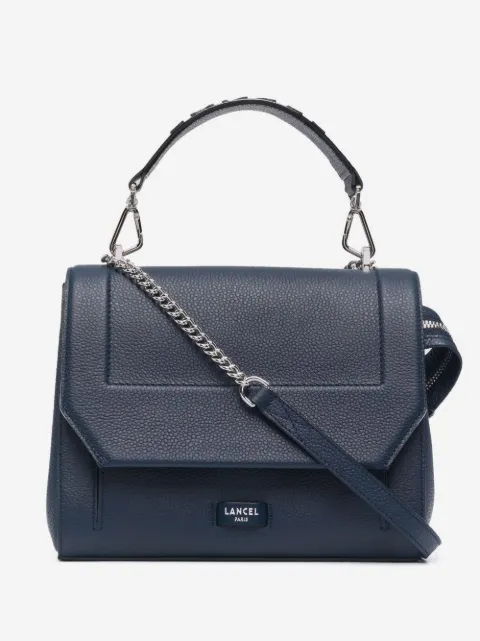 Lancel logo-print leather tote bag