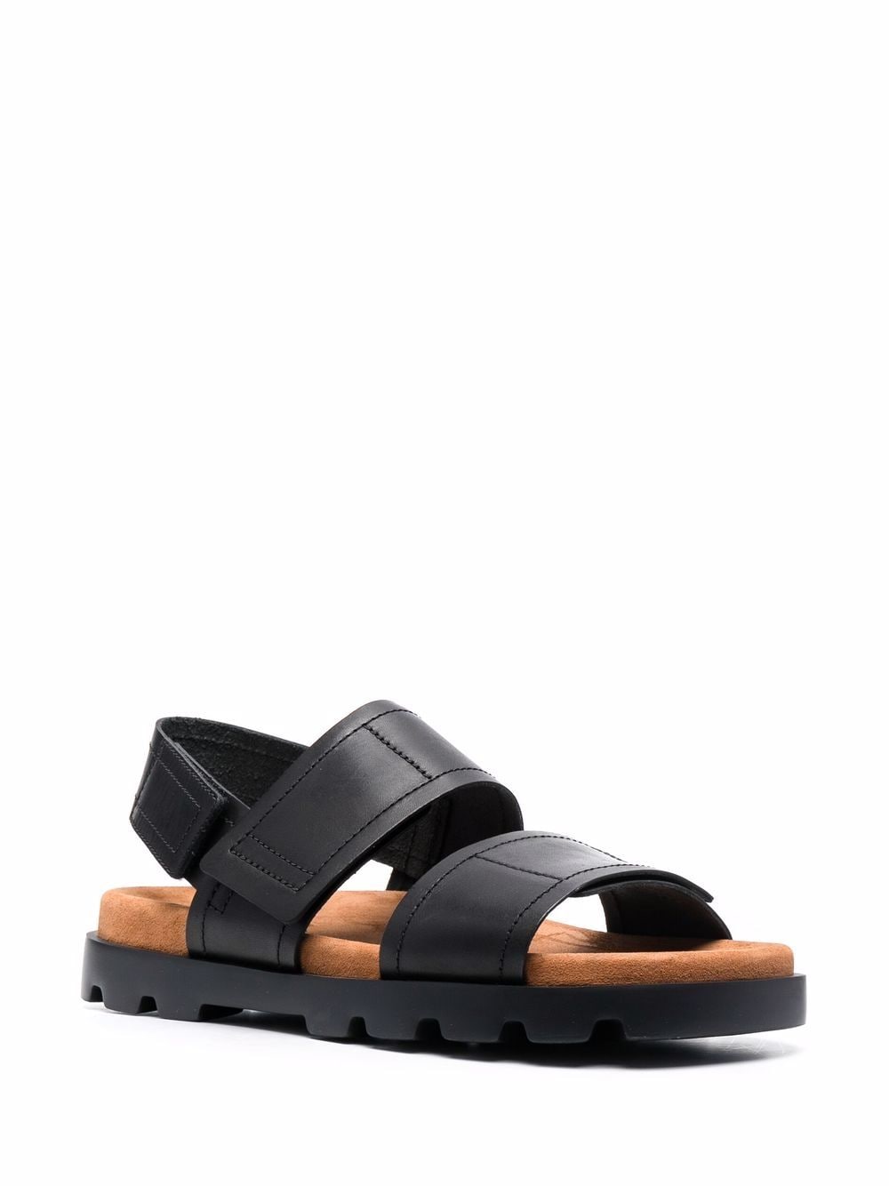 Camper Brutus leren sandalen - Zwart