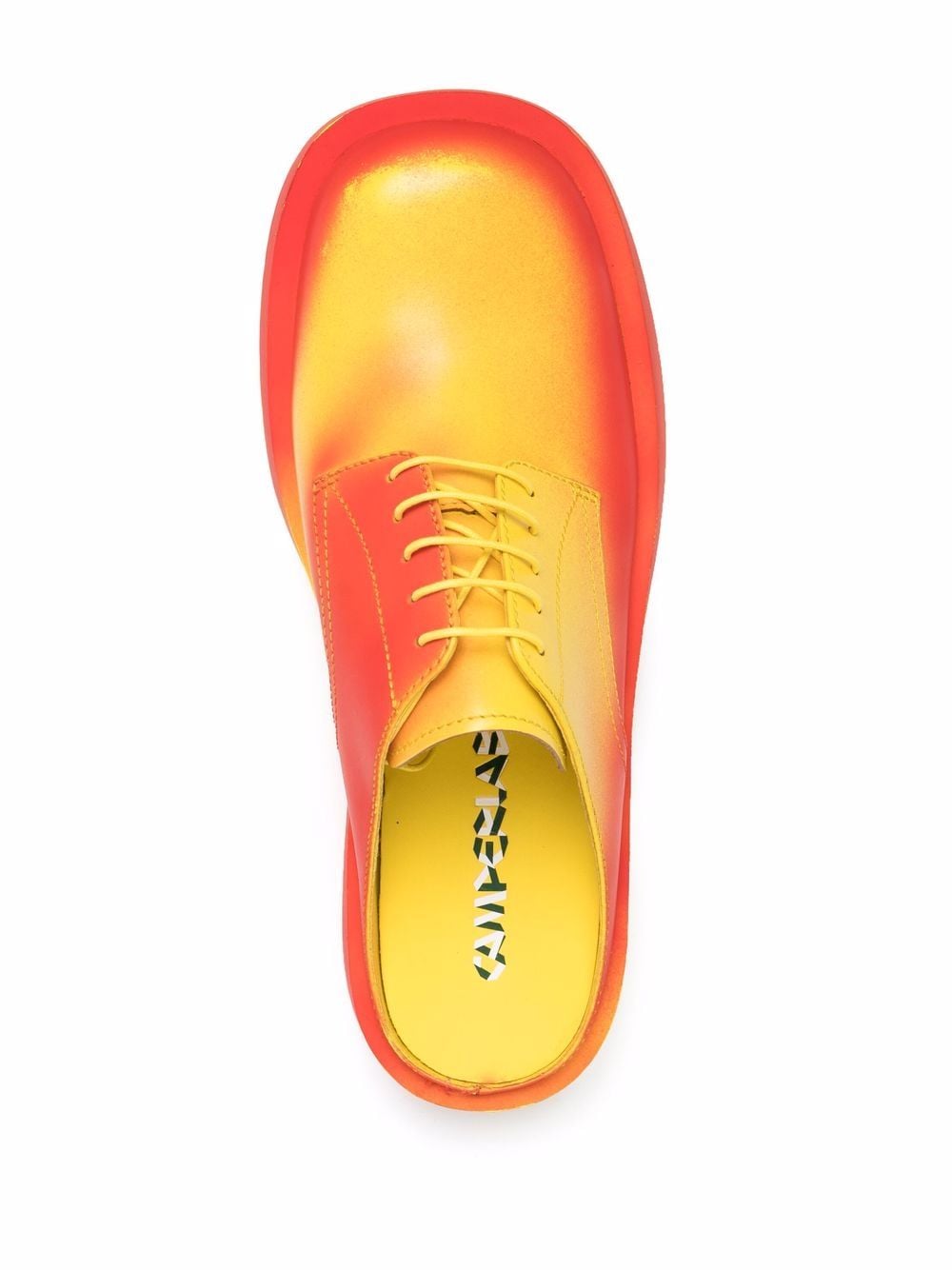 Shop Camperlab 1978 Gradient Effect Open Heel Oxford Shoes In Yellow