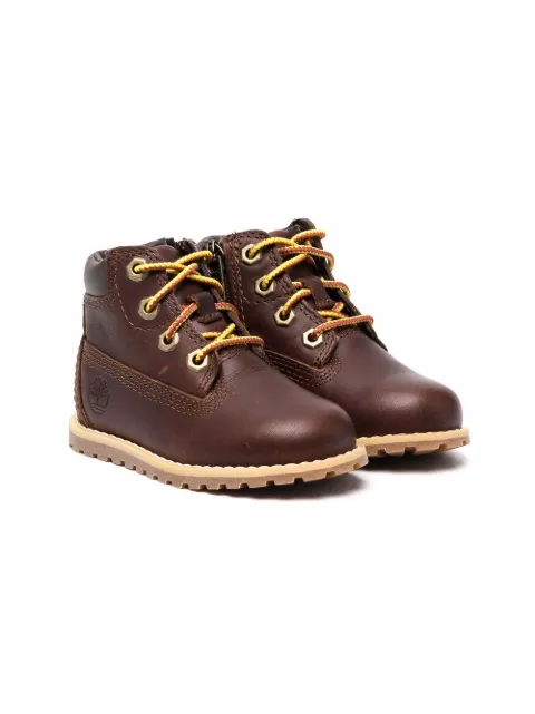 Timberland Kids بوت كاحل جلد برباط