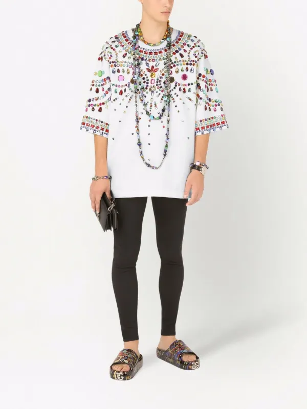 Dolce & Gabbana crystal-embellished short-sleeve T-shirt