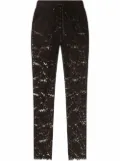 Dolce & Gabbana lace-detail track pants - Black