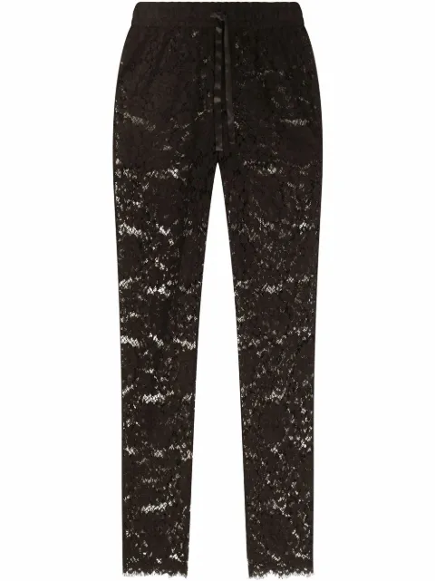 Dolce & Gabbana lace-detail track pants
