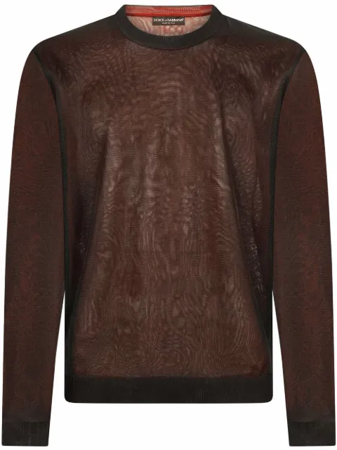Dolce & Gabbana two-tone fine-knit jumper 