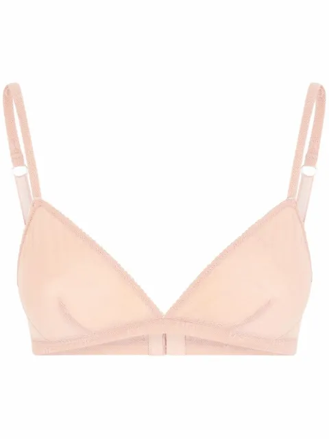 Dolce & Gabbana Jacquard tulle triangle bra