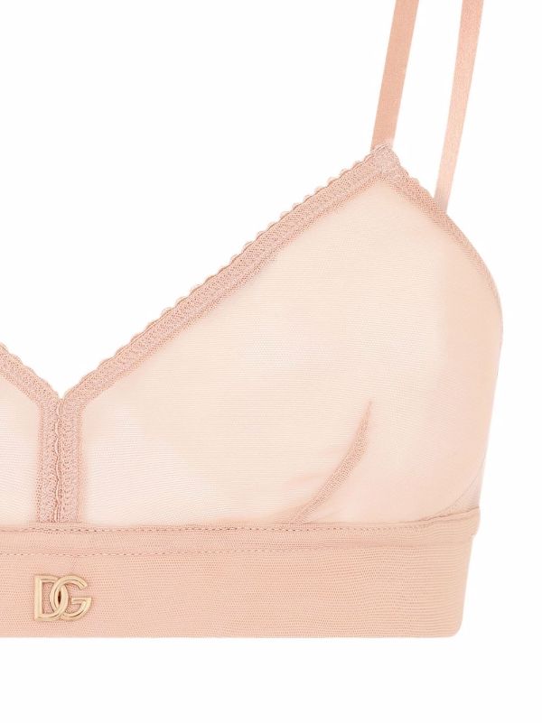 Dolce & Gabbana Pink Logo Sports Bra Dolce & Gabbana