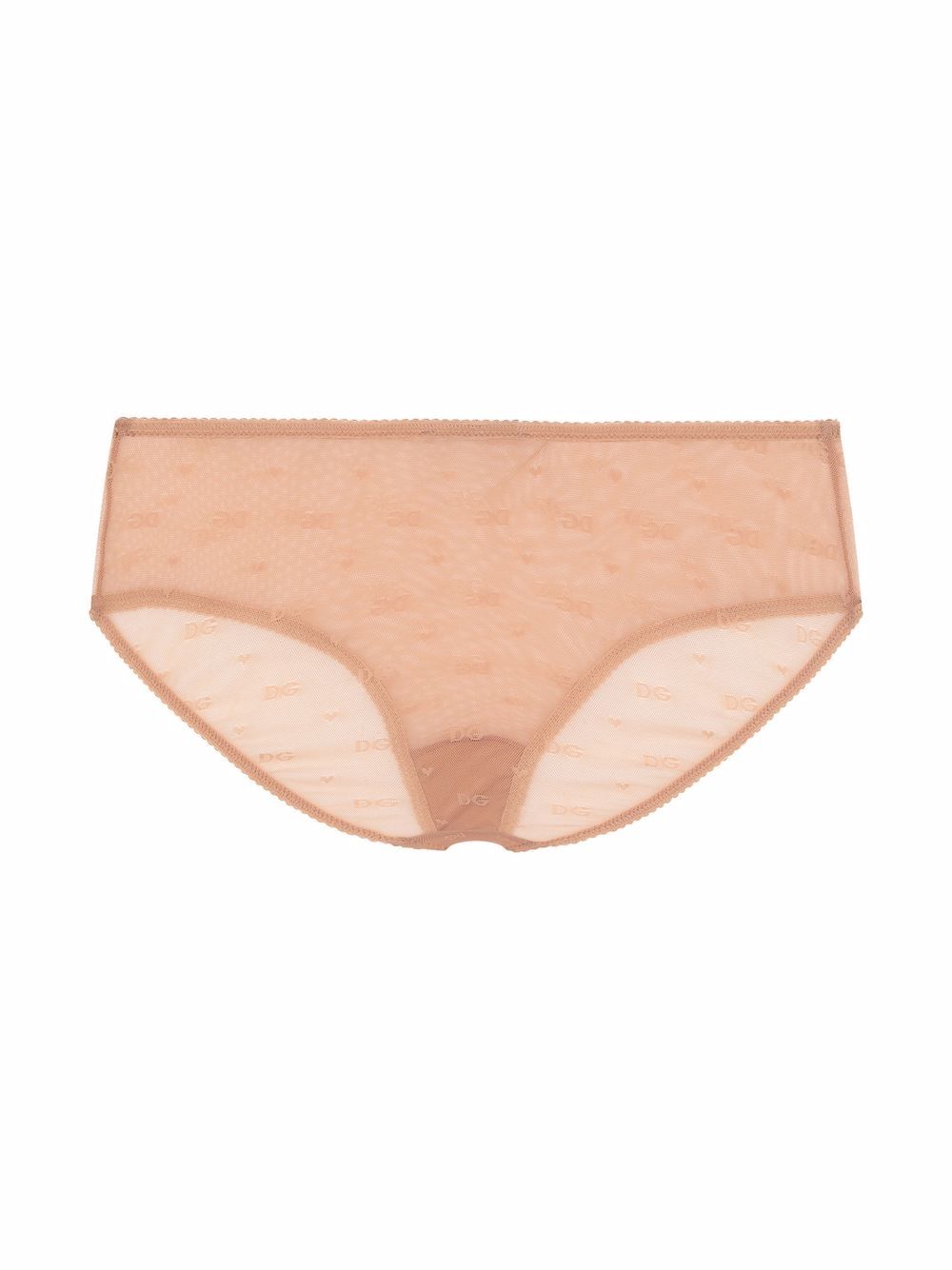 Shop Dolce & Gabbana Jacquard Tulle Briefs In Pink