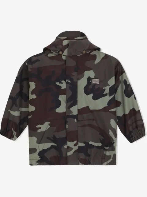 Dolce & Gabbana Kids Giacca con stampa camouflage
