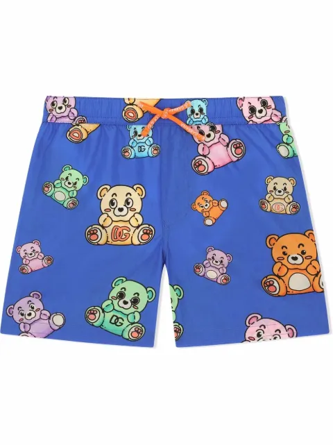 Dolce & Gabbana Kids شورت سباحة بزينة تيدي