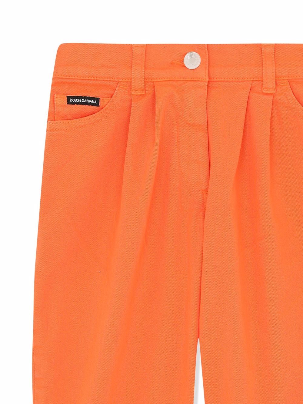 Dolce & Gabbana Kids high-waisted straight leg jeans - Orange