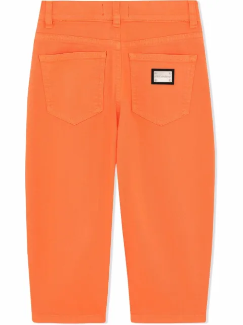 Dolce & Gabbana Kids high-waisted straight leg jeans