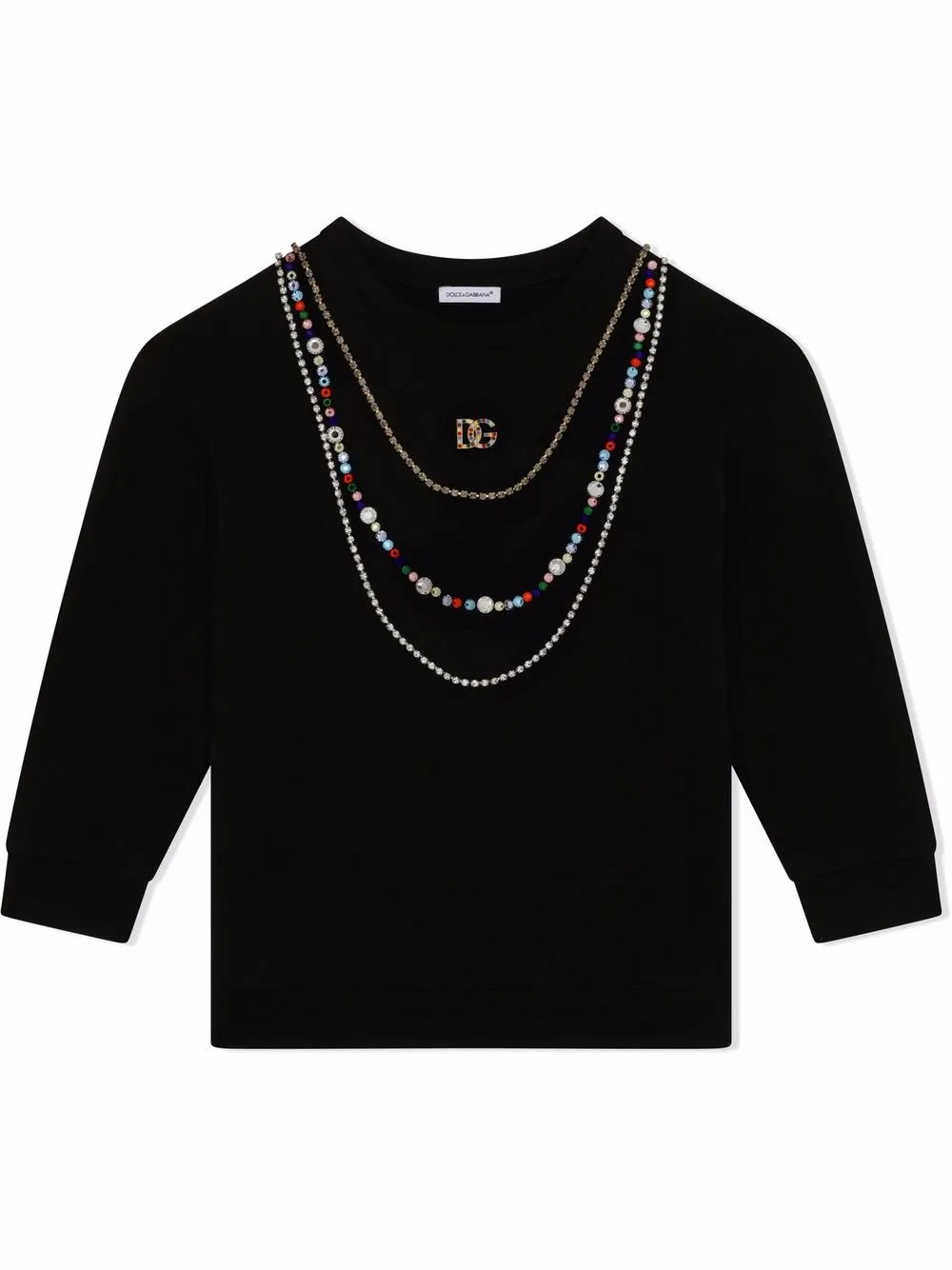 

Dolce & Gabbana Kids bead-embellished jumper top - Black