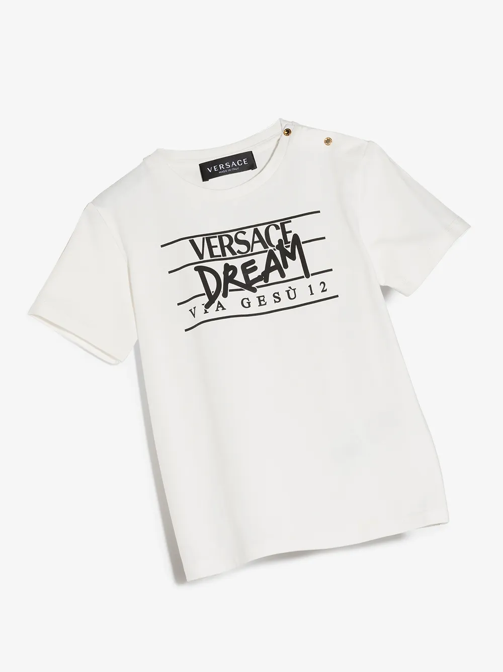 Versace Kids T-shirt met print - Wit