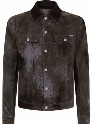 Black acid wash discount denim jacket mens