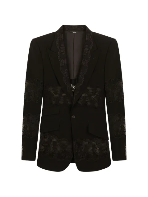 Dolce & Gabbana blazer con panel de encaje