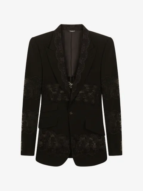 Dolce & Gabbana blazer con panel de encaje