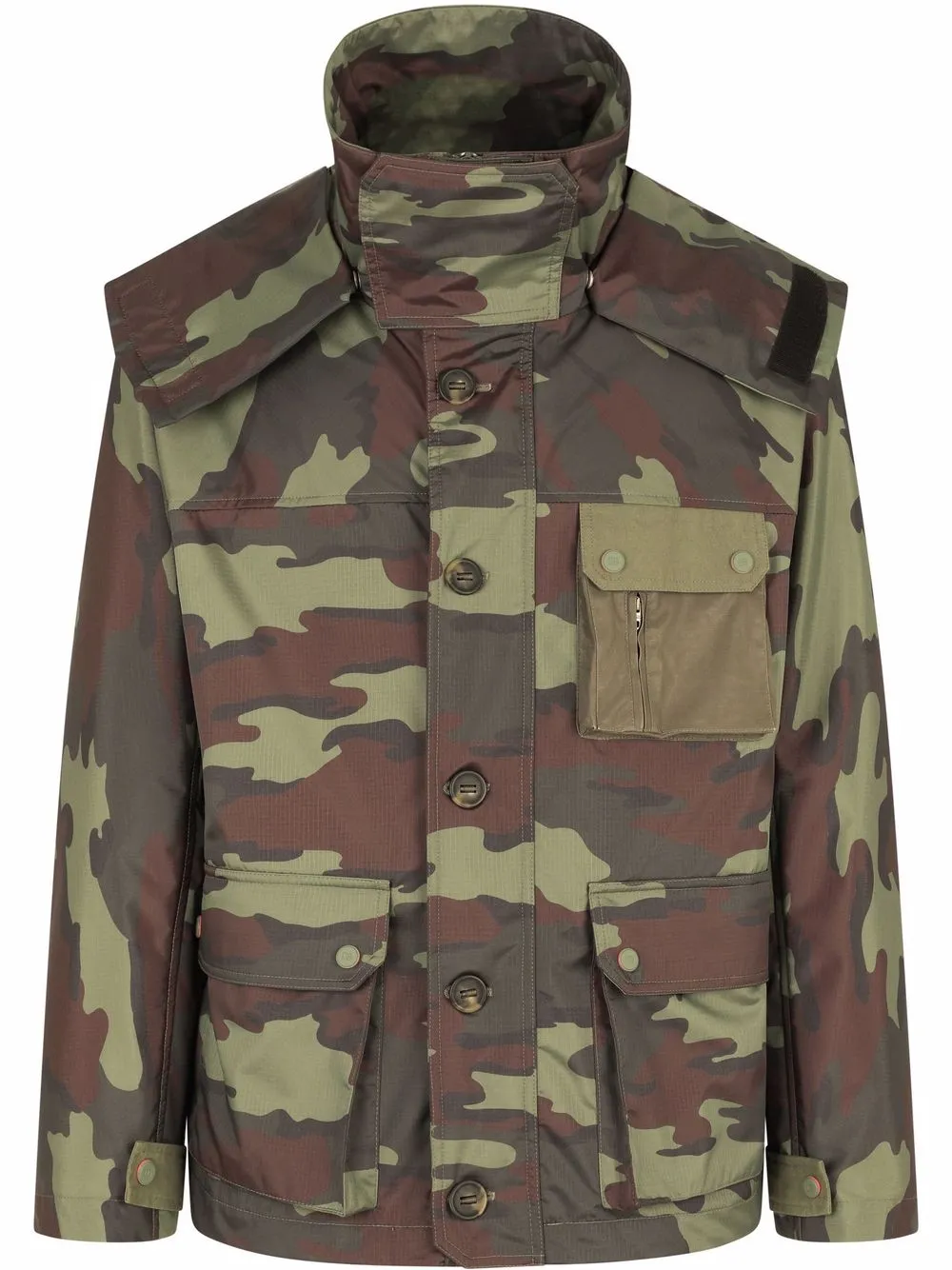 

Dolce & Gabbana impermeable con estampado militar - Verde