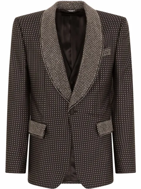 Dolce & Gabbana rhinestone-embellished jacquard suit