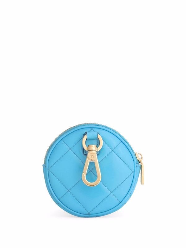 Dolce & Gabbana crystal-logo Round Coin Purse - Blue
