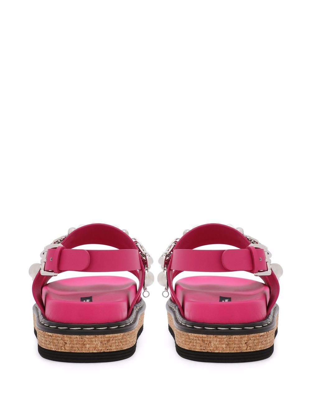 Shop Dolce & Gabbana Embellished Strap Sandals In Pink