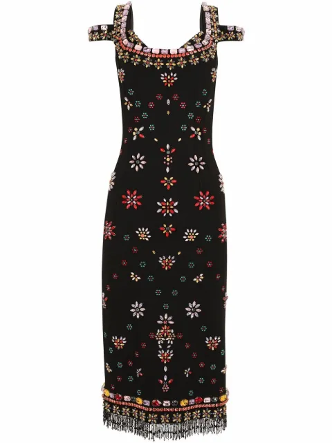 Dolce & Gabbana فستان ميدي مزين