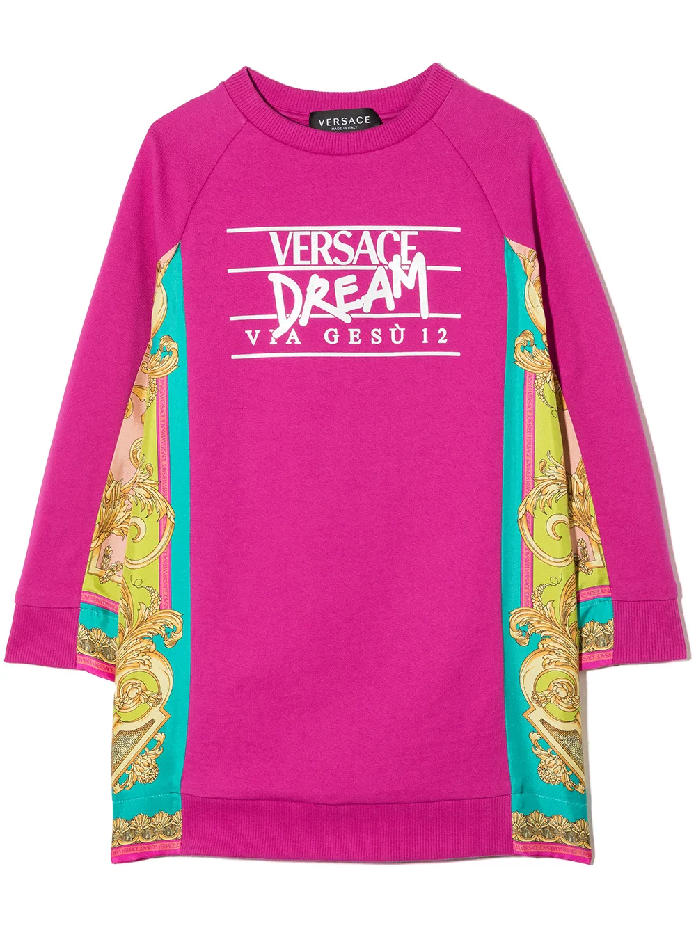 

Versace Kids vestido con estampado Barocco Goddess - Rosado