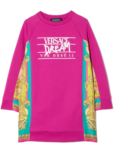 Young Versace فستان بطبعة 'باروكو غوديس'