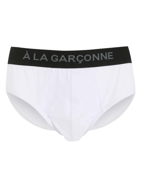 À La Garçonne Cueca com logo no cós