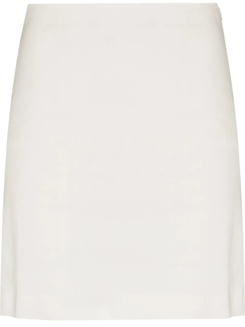 Gauge81 High-waisted Linen Miniskirt In White