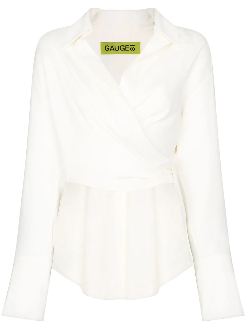 

GAUGE81 wrap linen-blend shirt - White