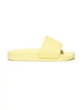 Fendi Kids logo-embossed sliders - Yellow
