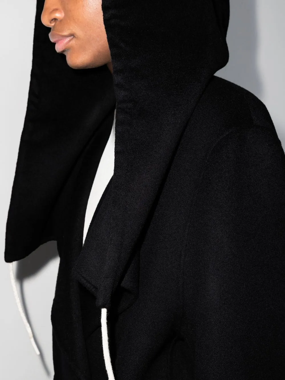 Hooded Tie-Waist Shirt Coat