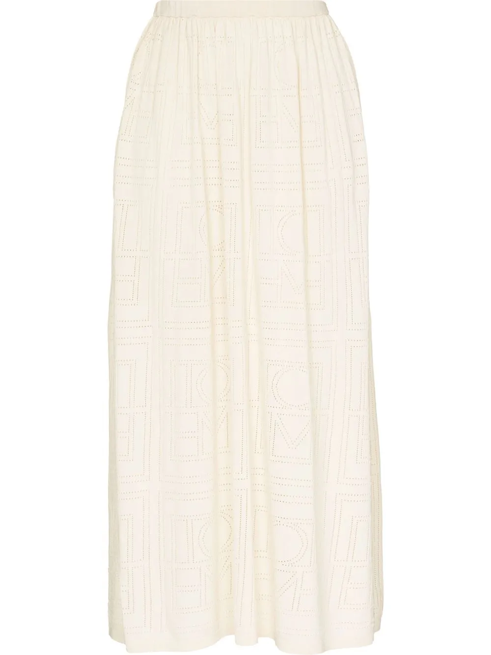 

TOTEME perforated midi skirt - Neutrals