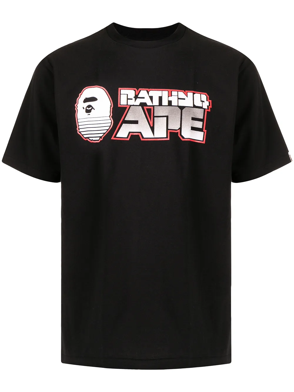 

A BATHING APE® logo print T-shirt - Black