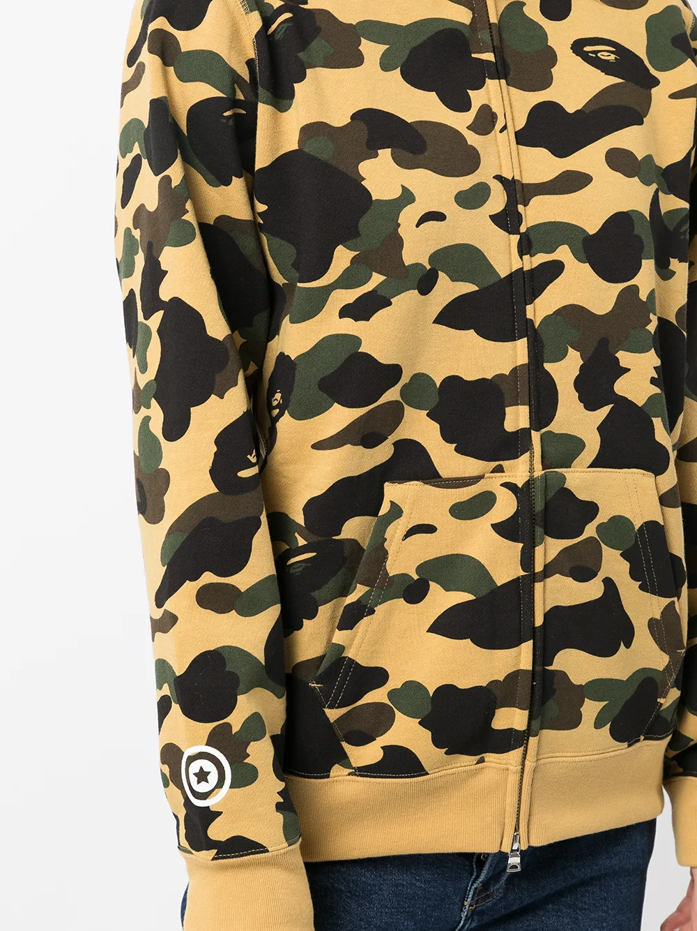 фото A bathing ape® худи на молнии с камуфляжным принтом