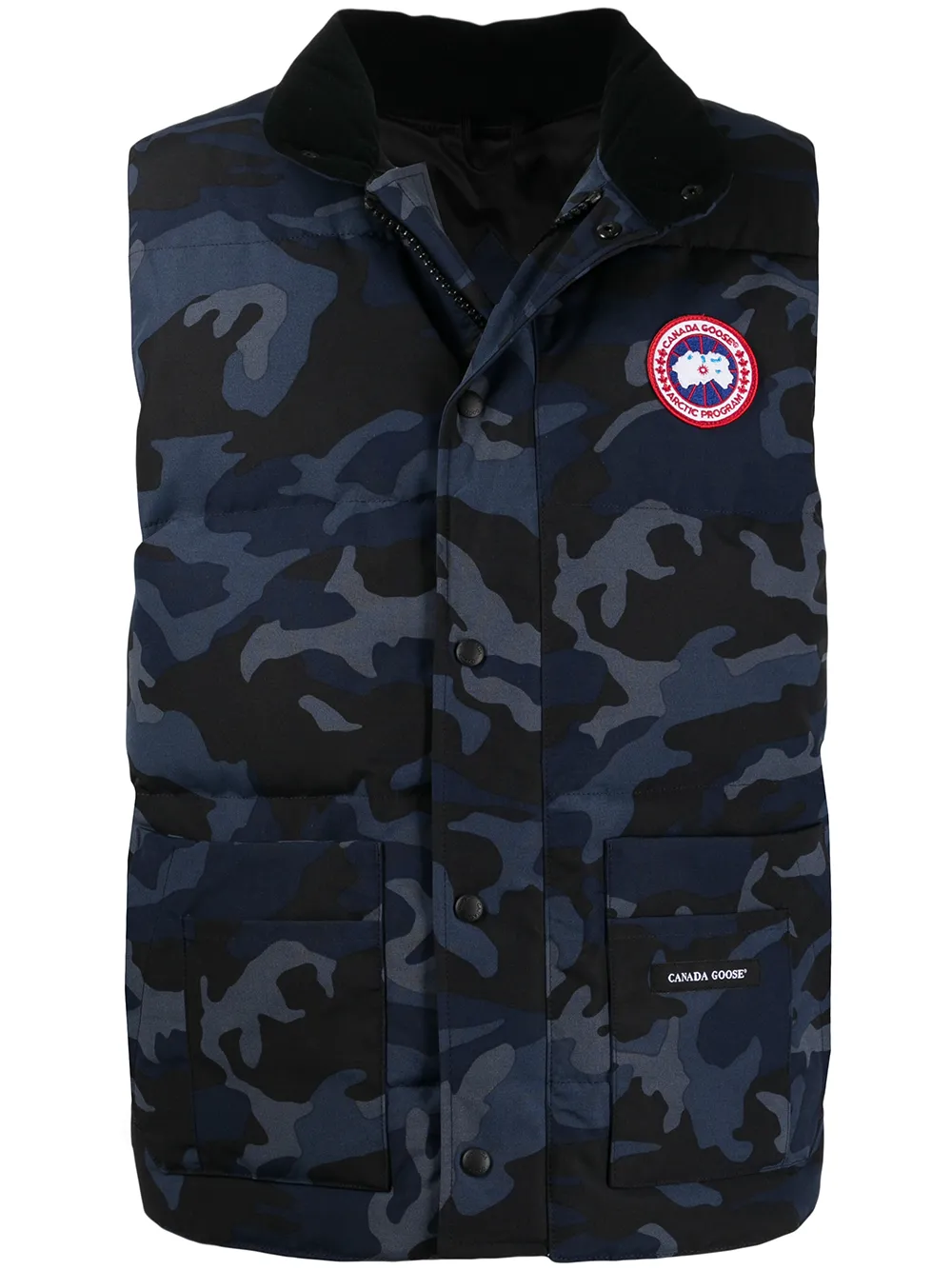 фото Canada goose дутый жилет с камуфляжным принтом