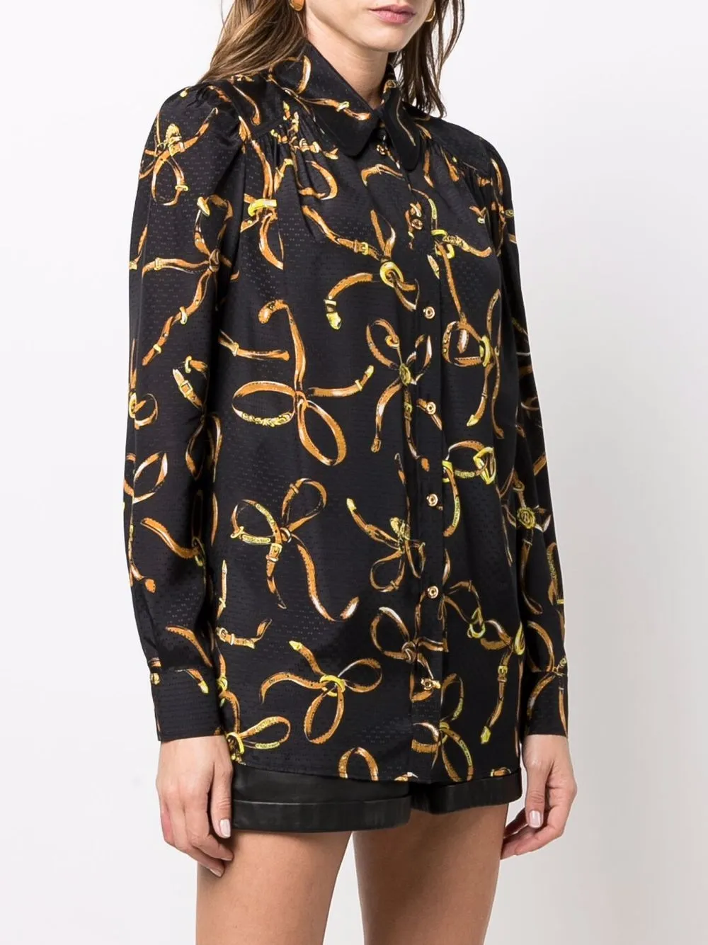 фото Boutique moschino рубашка с поясом и принтом