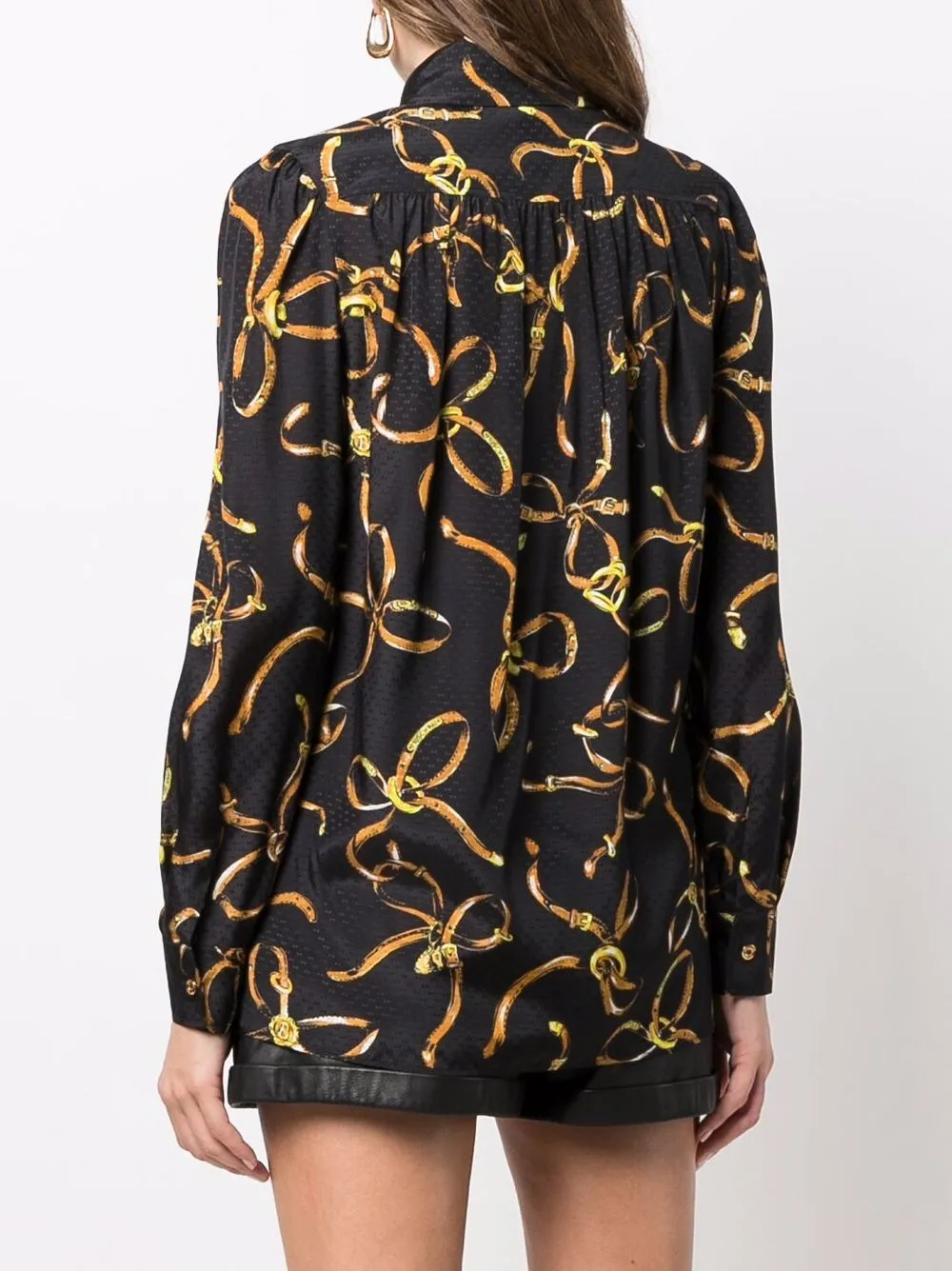 фото Boutique moschino рубашка с поясом и принтом