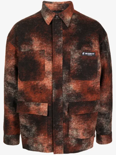 MISBHV patterned logo-patch shirt