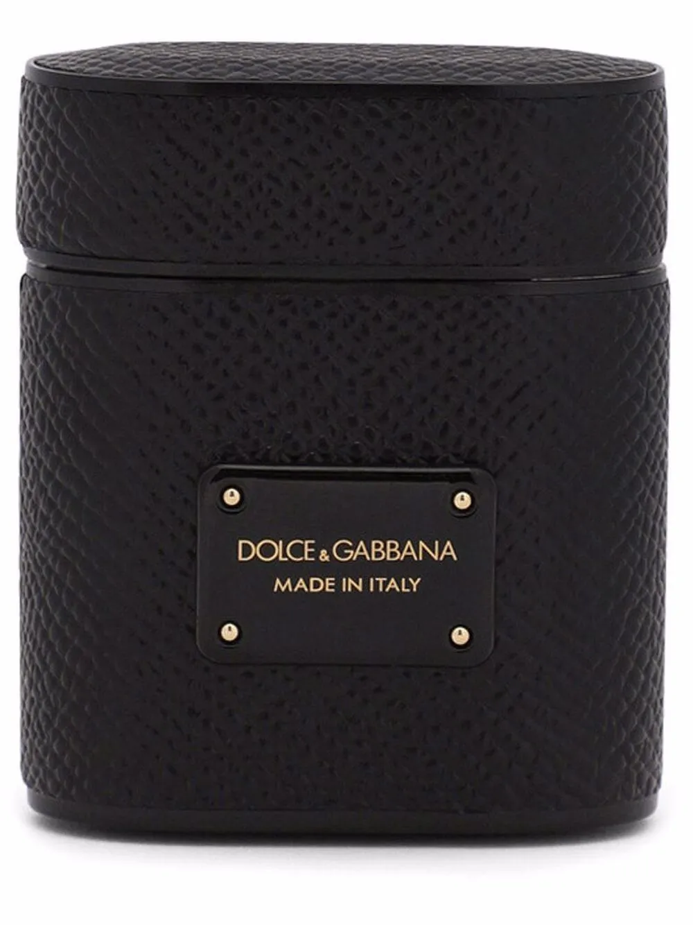 

Dolce & Gabbana funda para AirPods con parche del logo - Negro