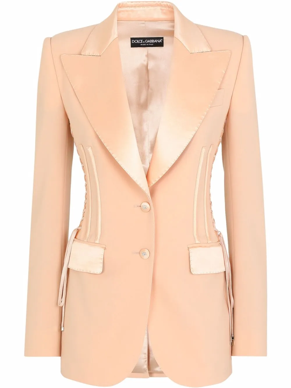 Dolce & Gabbana single-breasted corset-tie Blazer - Farfetch