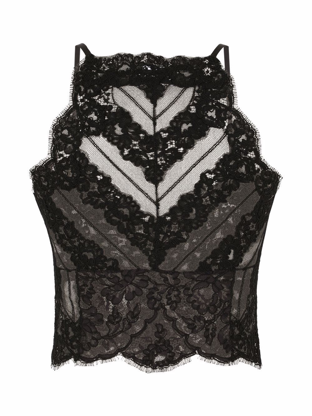 Shop Dolce & Gabbana Lace Bralette Top In Black
