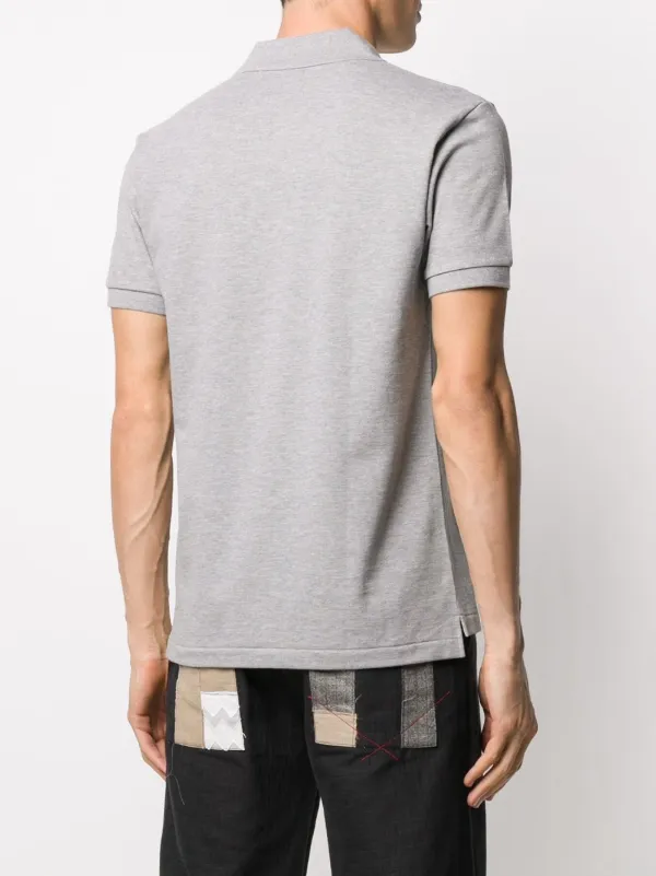 Comme Des Garçons Play Double Heart Polo Shirt | Grey | FARFETCH