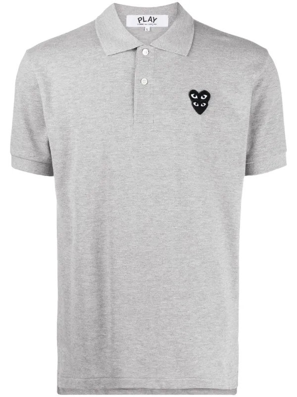 Comme Des Garçons Play Double Heart Polo Shirt - Farfetch