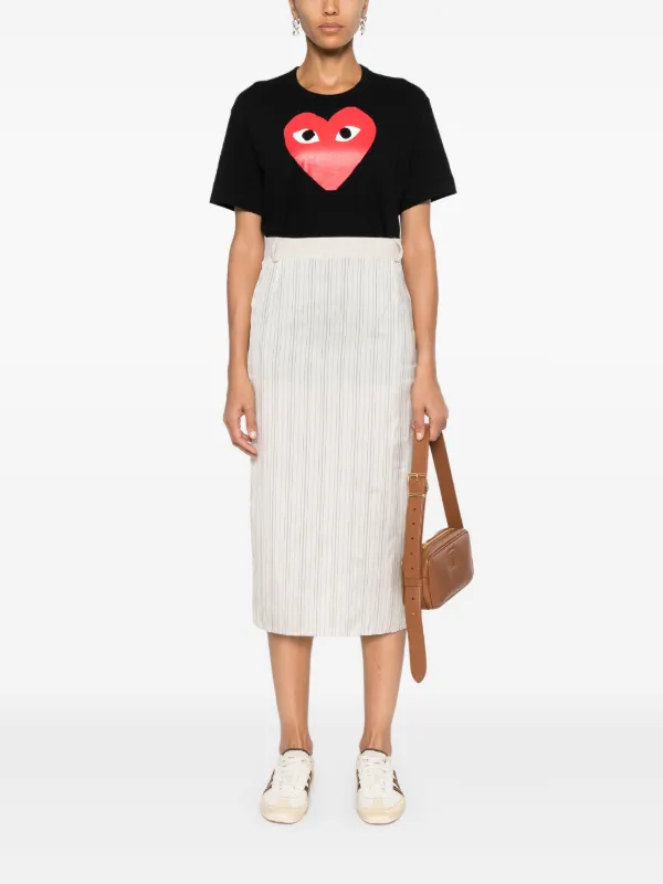 Comme Des Garçons Play Peeping Heart T-shirt | Black | FARFETCH