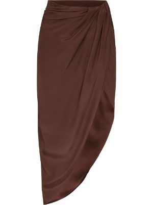 Farfetch Women Clothing Skirts Asymmetrical Skirts X Browns Deva draped skirt Neutrals 