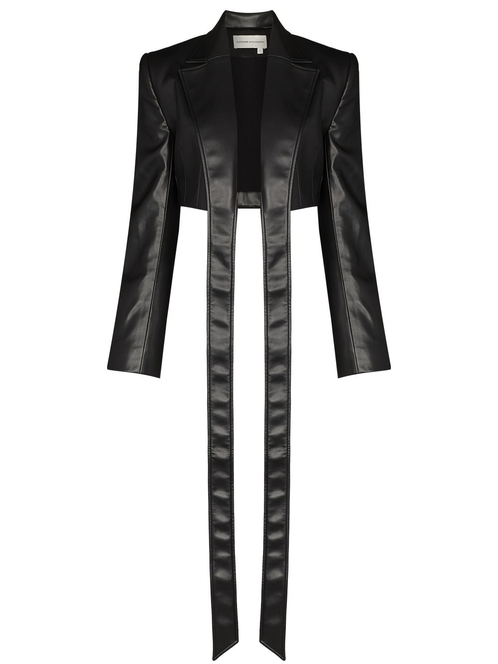 фото Aleksandre akhalkatsishvili faux-leather cropped jacket