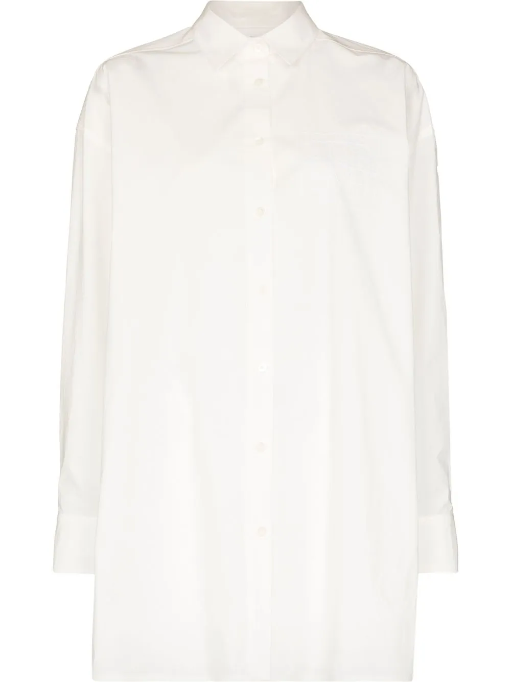 drop-shoulder cotton shirt